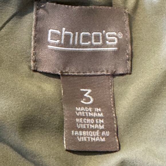 Chico's Size 3 XL Sea Foam Green Snap Front Textured Lagen Look Jacket - Picture 5 of 6